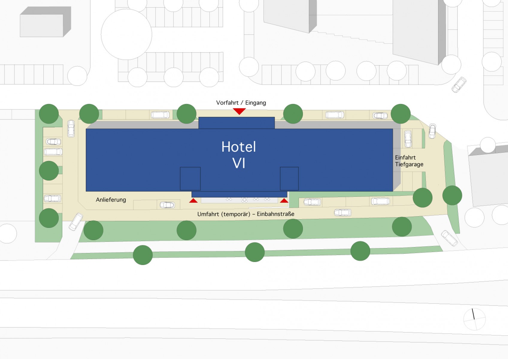 Hotel Hannover, Lageplan 2016
