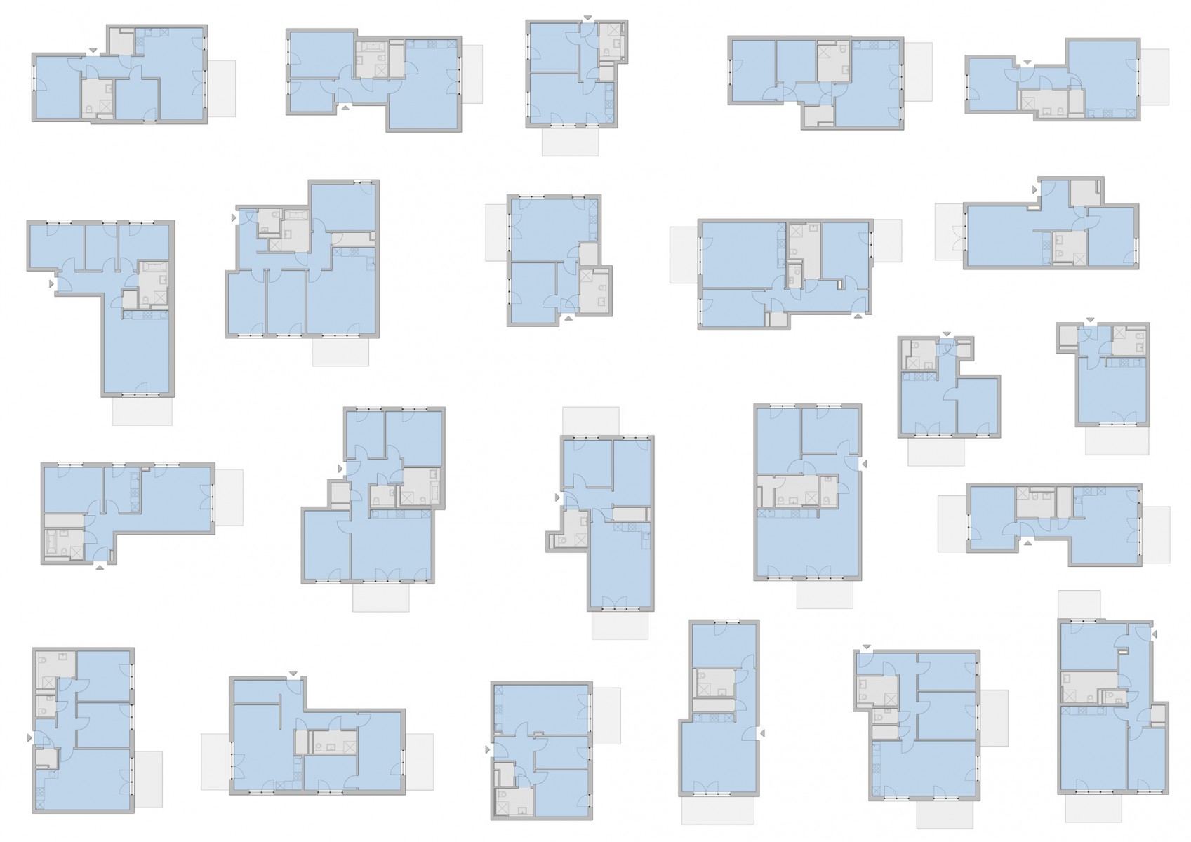 Wohnungsbau Hamburg, Grundrisse  2018