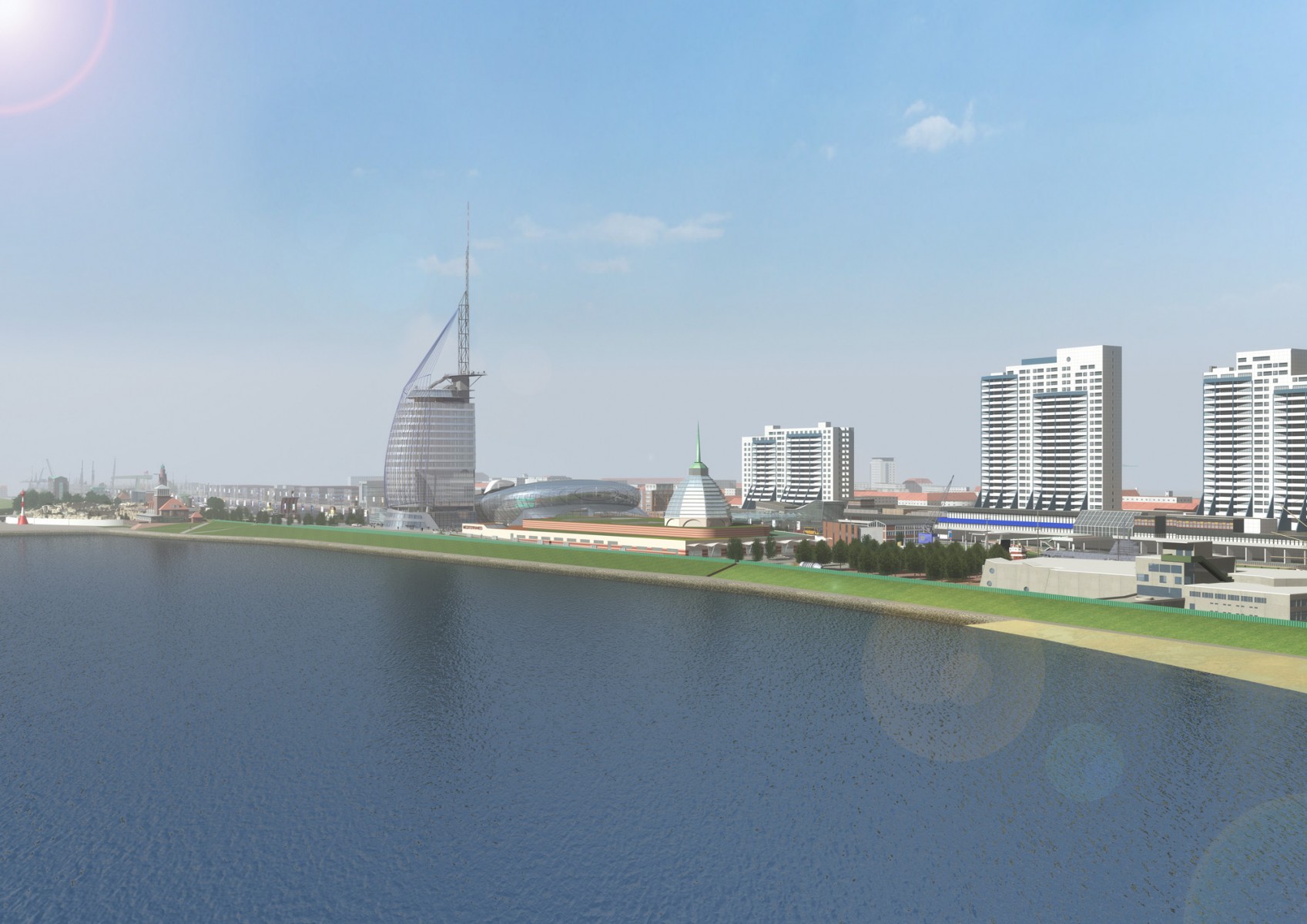 Blick von der Weser 2005