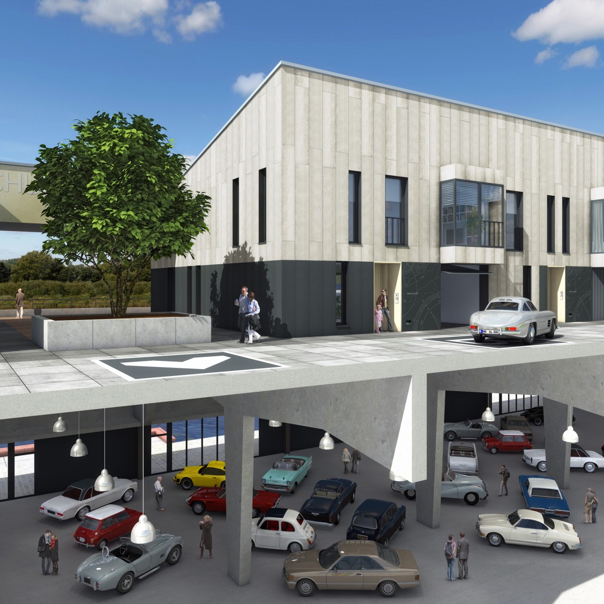 Wohnstraße und Automobiles