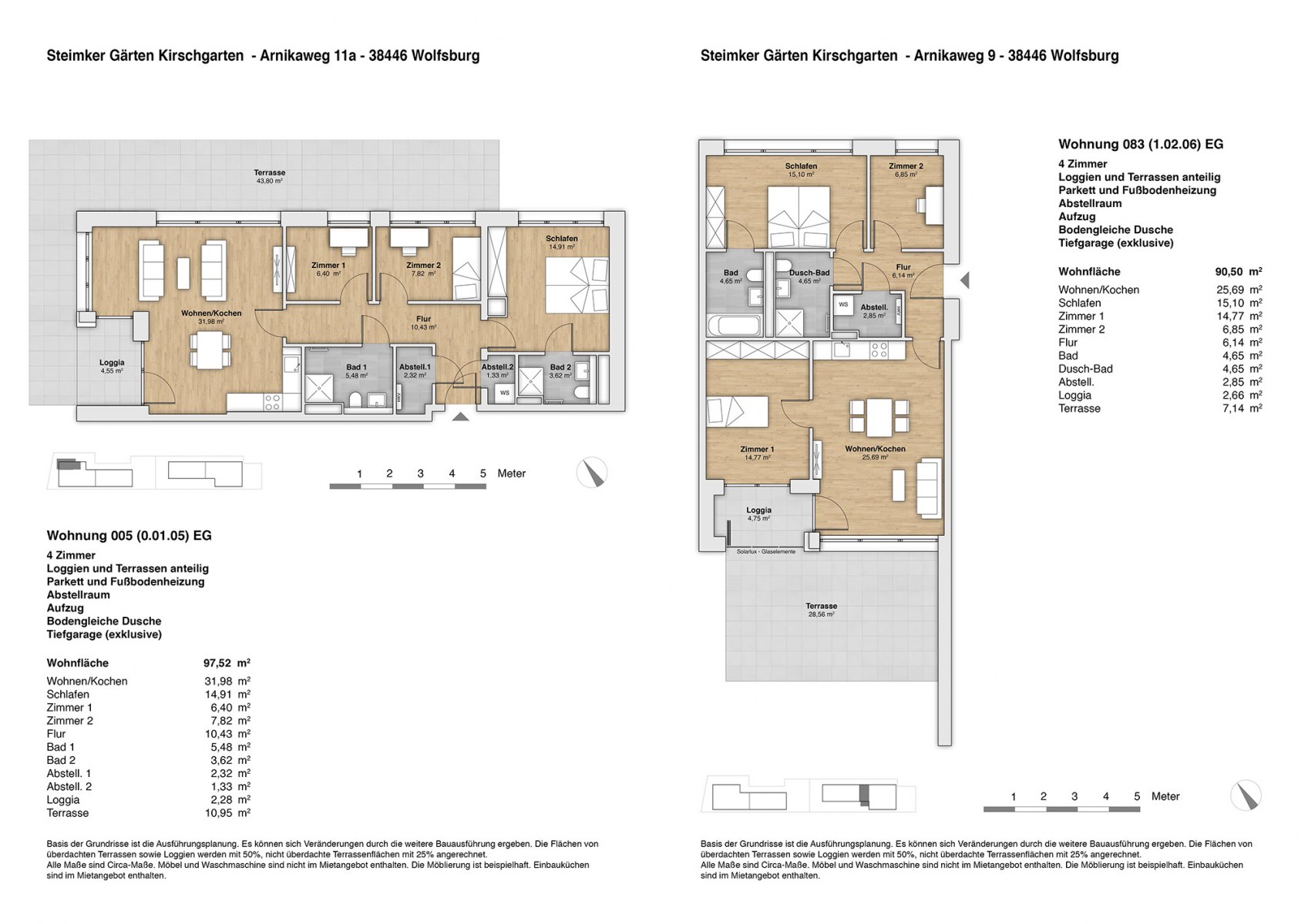 DreiGärten Wolfsburg, Datenblätter 2021