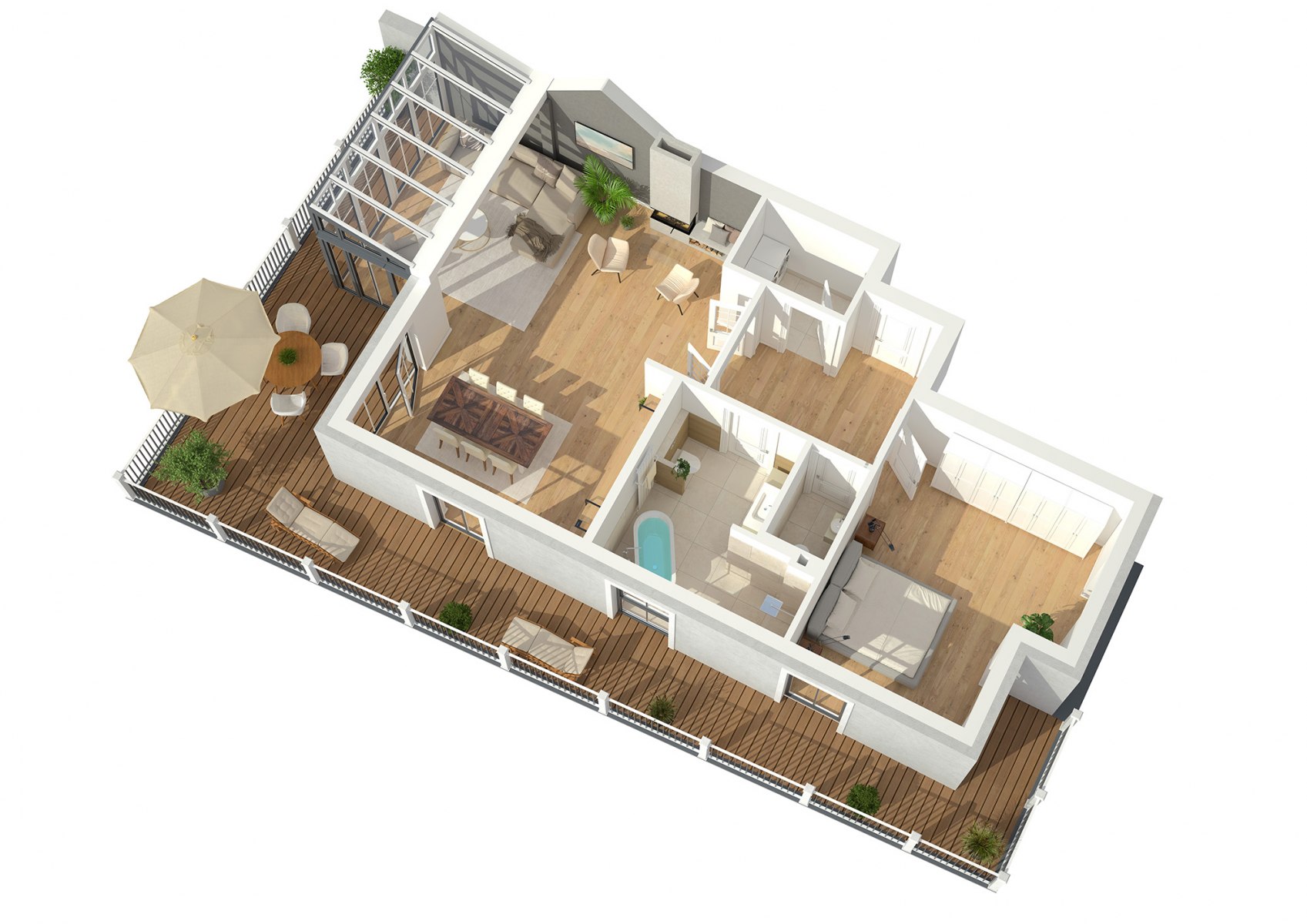 Wohnungsbau Cuxhaven, 3D-Grundriss 2023