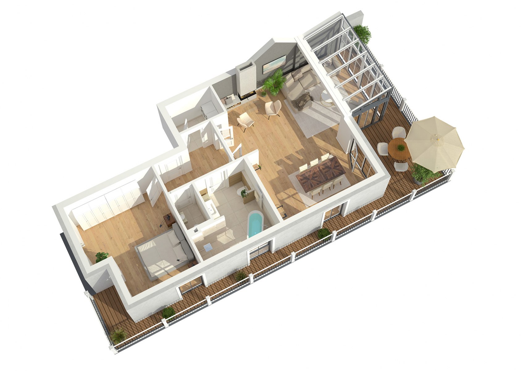 Wohnungsbau Cuxhaven, 3D-Grundriss 2023